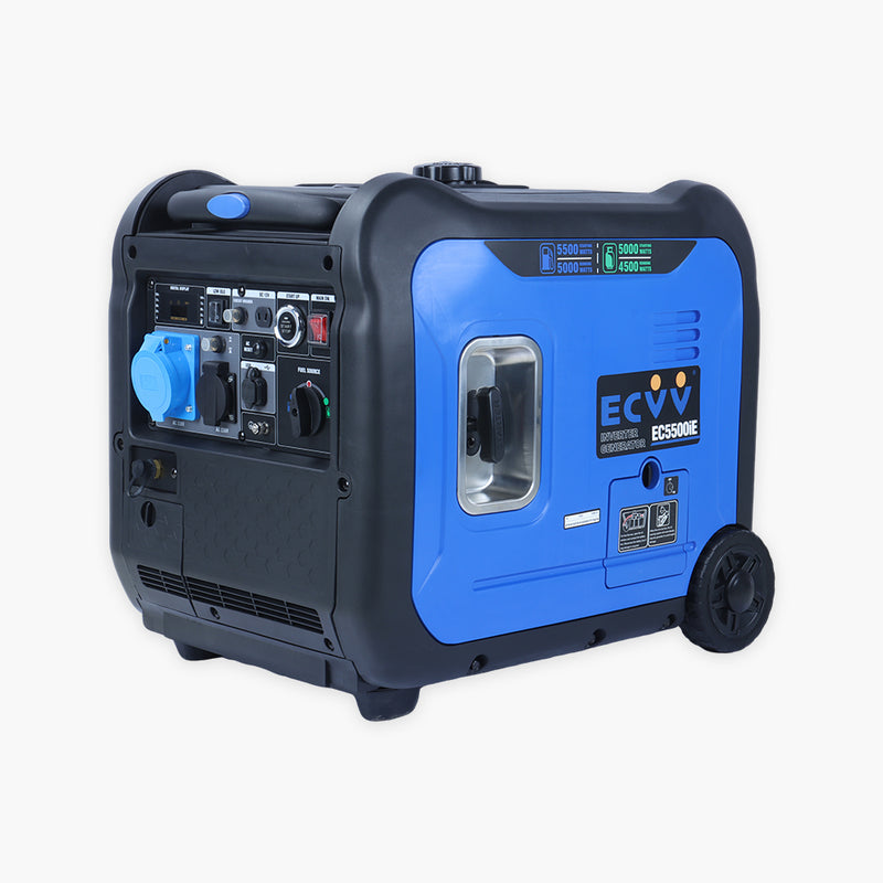 ECVV Dual-Fuel Generator LPG + Gasoline — Portable Silent Power Station, Automatic Voltage Regulation, Electric Start, Long-Run Fuel Efficiency, Inverter Technology, Ideal for RV, Home Backup, Jobsite