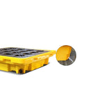 Spill Pallet Single Drum Pallet 43 Liters Spill Capacity 670*670*150mm Injection Molding Process Leak-proof Pallet Platform Chemical Warehouse Oil Container Petroleum Drums Dangerous Waste Liquid Oil Pan