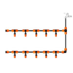 Irrigation Equipment Atomization Spray Nozzle Cooling Spray Head Automatic Watering Device Home Spray System Hanging Orange Single Outlet Atomization