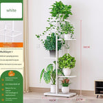 Flower Rack Balcony Landing Multi-storey Shelf Outdoor Meat Climbing Rattan Rack Modern Simple Living Room Partition Metal Iron Indoor Decoration Rack Meat Flower Pot Bonsai