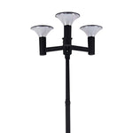 Outdoor Solar Road Lamp 2.5m Garden Lamp (including Led Light Source 15w) Black