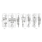 2T * 6m Hand Monorai Chain Block Crane Lifting Sling With Hook