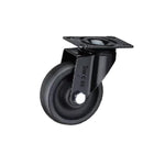 4 Inch Plate Swivel Caster Wheels 4Pcs Flat Bottom Heavy Duty Universal wheel Movable Black High-Temperature Resistant Nylon Casters - 4Pcs