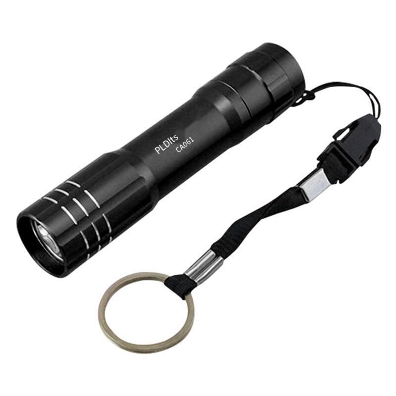 6 Pieces Violet Lamp 365 nm Flashlight 3w Mini Fluorescent Uv Detection Anti Counterfeiting Banknote Detection Lamp Black Φ 20 * 92mm (including Battery)365 nm