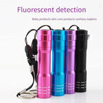 6 Pieces Violet Lamp 365 nm Flashlight 3w Mini Fluorescent Uv Detection Anti Counterfeiting Banknote Detection Lamp Black Φ 20 * 92mm (including Battery)365 nm