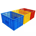 Plastic Basket (103 * 68 * 54cm) Express Rectangular Thickened Fruit Large Vegetable Transportation Basket Plastic Frame Factory Hollow Turnover Box