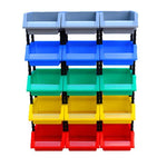 180 * 180 * 80 mm Modular Parts Box Thickened Inclined Plastic Box Material Box Components Box Screw Box Tool Box (default Blue)