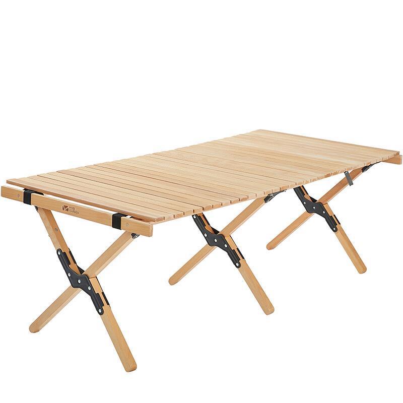 Egg Roll Table Solid Wood Outdoor Folding Table Camping Self Driving Tour Family Travel Equipment Picnic Table And Chair Set