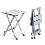 120 * 70cm Outdoor Portable Folding Table And Chair Combination Set Outdoor Barbecue Stall Table + Four Aluminum Alloy Stools