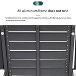 Outdoor Plastic Wood Table And Chair 4 Armchair + 1 Square table 80+ 1 Iron Column Umbrella 2.7m