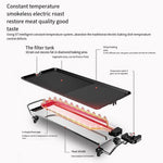 Outdoor Barbecue Cast Aluminum Table And Chair Villa Garden Outdoor Courtyard Iron Combination 6 Bordeaux Chair + 1 Aluminum Grill Round 122cm