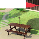 Anticorrosive Wood Leisure Outdoor Table And Chair Combination Table Set Products Conjoined Tables And Chairs Length 120 x Width 60 x Height 60 CM