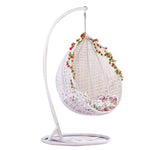 Net Red Hanging Basket Rattan Chair Balcony Outdoor Dormitory Cradle Chair Leisure Hammock Adult Rocking Chair Reclining Chair White