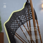 Balcony Hanging Chair Single Bassinet Chair Indoor Swing Bedroom Lazy Family Rocking Chair Imitation Wood Grain High Back Style