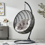 Hanging Chair Hanging Basket Cradle Swing Rocking Chair Outdoor Rattan Chair Household Lazy Net Red Bird's Nest Hanging Chair Dark Gray