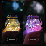 Creative Crack Star Solar Lamp Outdoor Courtyard Tree Lamp Outdoor Courtyard Balcony Layout Decoration Villa Indoor Small Night Lamp Warm Light