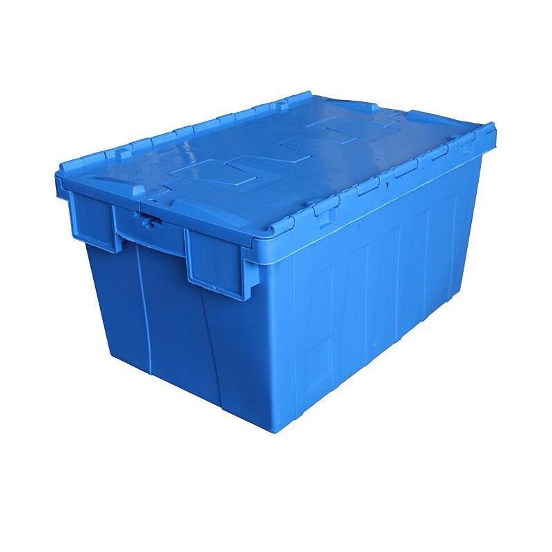 Turnover Box Express Logistics Box Plastic Box 535 * 375 * 285mm (Thickened With Cover)