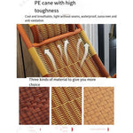 Rocking Chair Recliner Adult Balcony Household Leisure Chair Outdoor Elderly Adult Nap Double Deck Red Brown