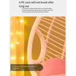 Hanging Chair Family Balcony Hammock Hanging Basket Rattan Chair Rocking Chair Rattan Single Person With Armrest + Pedal - White