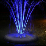 Large Diameter 20cm With Color Light Solar Outdoor Rockery Water Fish Pond Garden Landscape Fountain 9v3w Battery Floating Fountain