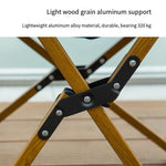 Aluminum Alloy Outdoor Folding Stool Camping Chair Park Picnic Portable Camping Table Fishing Butterfly Beige (including Canvas Storage Bag)