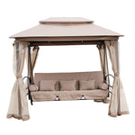 Outdoor Swing Shaker Garden Rocking Chair Iron Lazy Double Balcony Courtyard Roman Hammock Upgrade Top Plus