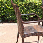 Outdoor Table And Chair Rattan Chair Outdoor Leisure Balcony Table And Chair Outdoor Furniture 6 Chairs + 1 Luxury Table (1.5 * 0.9m)
