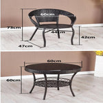 5-Piece Patio Table and Chair Set with 4 Chairs and Table Outdoor Dining Furniture for Bistro, Garden, Backyard, Living Room, Balcony