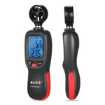 ECVV Handheld Mini Anemometer Digital Wind Speed Measurement Wind Temperature Tester LCD Display Air Flow Velocity Wind Meter For Measuring Wind Speed, Temperature