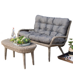 Balcony Sofa Outdoor Room Rattan Chair Tea Table Rattan Table Chair Courtyard Terrace Leisure Villa Garden Leisure Sofa Chair Furniture One Table Two Chairs