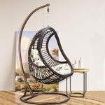 Hanging Basket Rattan Chair Bird's Nest Swing Indoor Adult Hammock Rocking Chair Courtyard Balcony Rocking Chair Singl Orchid Chair Classic Brown