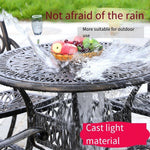 Outdoor Table And Chair Balcony Table And Chair Combination Leisure Iron Casting Aluminum Table And Chair Set Garden Courtyard One Table And Four Chairs