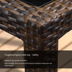 Outdoor Table And Chair Combination Leisure Rattan Chair Courtyard Garden Terrace Dining Table And Chair Outdoor Balcony Open-air Table And Chair