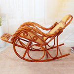 Rocking Chair Adult Rocking Chair Reclining Chair Winter Summer Dual-purpose Adult Rattan Chair Balcony Household Leisure Elderly Nap Carefree Lazy Chair