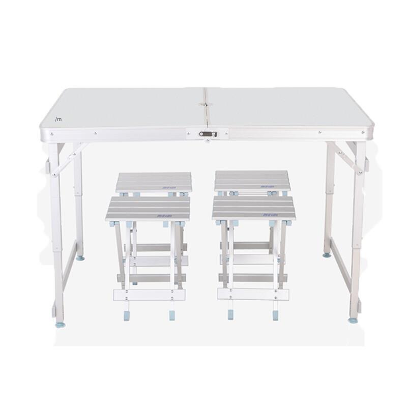 Outdoor Aluminum Alloy Folding Table And Chair Set Vehicle Driven Travel Camping Table Portable Combination Publicity Table Stall Table