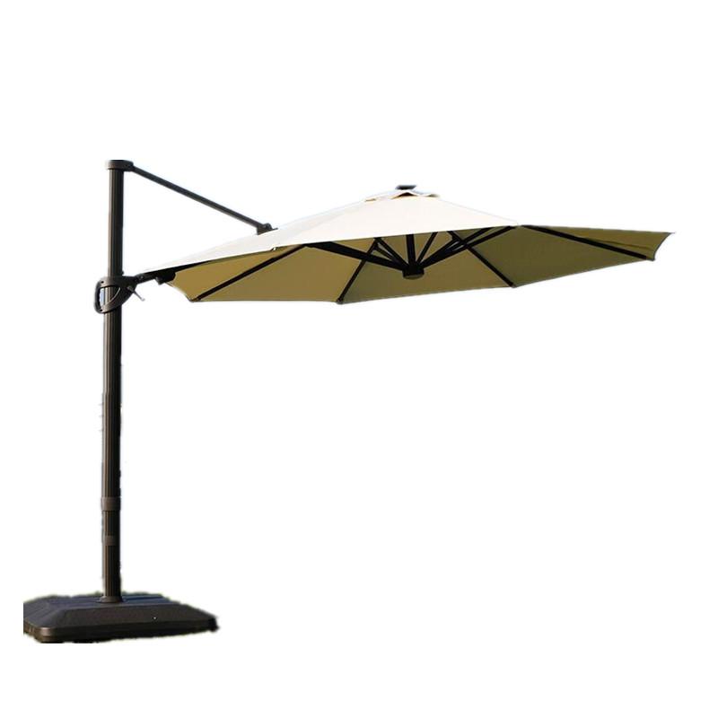 Outdoor Sunshade Courtyard Umbrella Solar Led With Light Sun Umbrella Luxurious Solar Umbrella Round 3.5 m Light Bar Hanging Umbrella