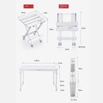 All Aluminum Alloy Outdoor Folding Table And Chair Set Combination Portable Field Camping Picnic Self Driving Barbecue Camping Vehicle Mounted Table