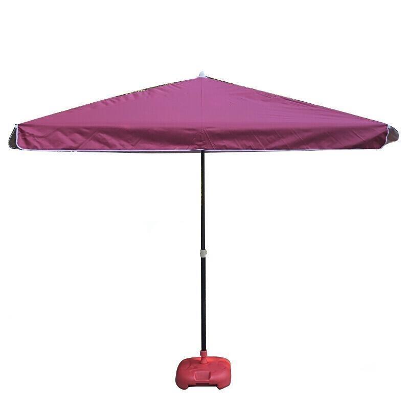 Wine Red 1.8*2.2 Fashion Simple Large Outdoor Sunshade Umbrella Stall Umbrella Sun Umbrella Courtyard Umbrella Large Umbrella Square Umbrella Beach Umbrella (Umbrella Surface Thickened)
