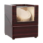 CHIYODA Watch Winder Deluxe Piano Baking Varnished Handmade Wooden Watch Box With Quiet Mabuchi Motor And 12 Rotation Modes, LCD Digital Display