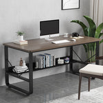 Computer Home Office Desk, 48 Inch Desk Study Writing Table with Bookshelf Modern Simple Style