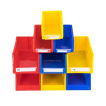 6 Pieces Vertical Material Box Inclined Screw Storage Box Parts Box Tool Box Shelf Finishing Box Blue 390 * 255 * 150 (ultra Thick)