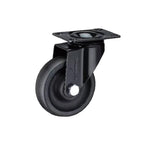 4 Inch Plate Swivel Caster Wheels 4Pcs Flat Bottom Heavy Duty Universal wheel Movable Black High-Temperature Resistant Nylon Casters - 4Pcs