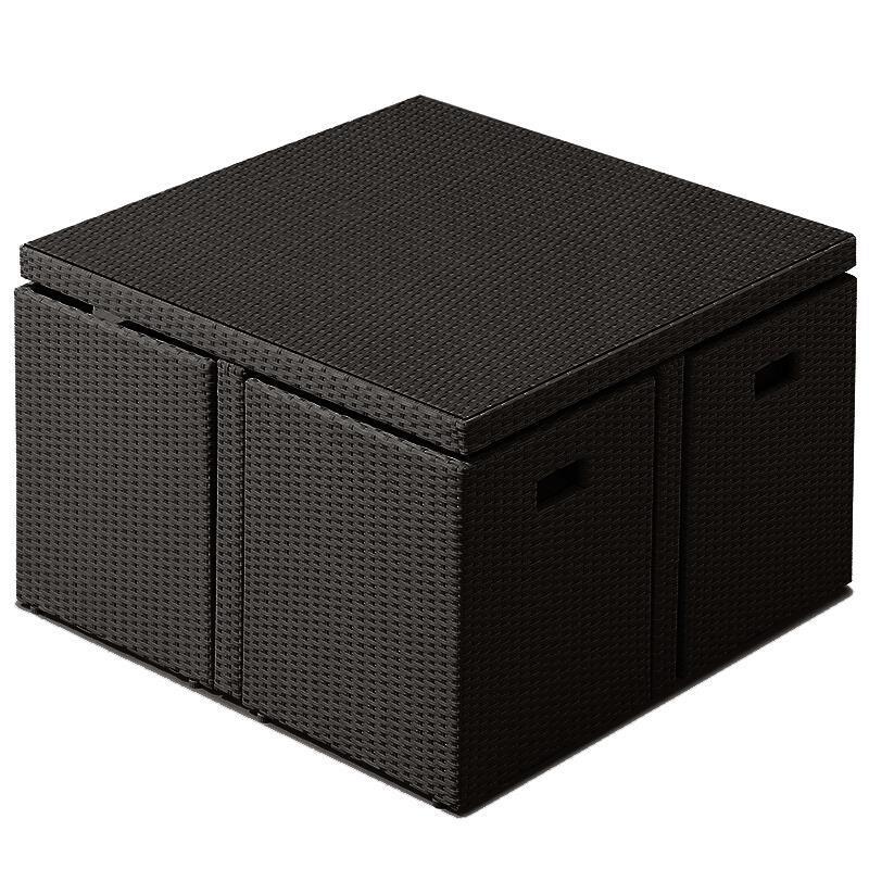 Outdoor Rattan Table And Chair Combination Balcony Small Tea Table Modern Simple Outdoor Terrace Leisure Garden Tables And Chairs