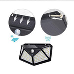 Solar Lamp Street Lamp Outdoor Courtyard Lamp Human Body Induction Courtyard Lamp Household Outdoor Waterproof Wall Lamp 4-sided Luminous