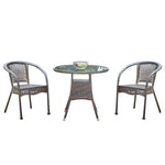 Outdoor Balcony Table And Chair Rattan Chair Combination Courtyard Tea Table Rattan Chair Charm Coffee 4 Chair + 80 Square Table