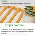 Floor To Floor Multi-storey Balcony Flower Rack Living Room Solid Wood Hanging Green Rose Flower Rack Land European Meat Flower Pot Rack Modern Simple Indoor Chinese Fish Tank Rack Bonsai Rack [healthy Pure Bamboo] Small Model (with Roller)