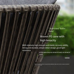 Outdoor Table Chair Dining Table Combination Villa Garden Outdoor Table Chair 2 Aluminum Alloy Rattan Chairs