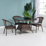 Balcony Tea Table And Chair Combination Leisure Tea Table Square One Table Four Chairs Square Table One Table Four Chairs