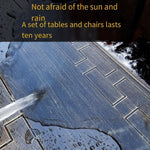 Outdoor Tables And Chairs Smokeless Charcoal Barbecue Rack Combination 8 Square Chair + 230 Aluminum Plate Double Oven Barbecue Table Option Chairs