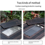 Outdoor Barbecue Cast Aluminum Table And Chair Villa Garden Outdoor Courtyard Iron Combination 6 Bordeaux Chair + 1 Aluminum Grill Round 122cm